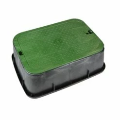 NDS - 119TBC - Standard 13"x20"x6" Box And Overlapping Lid, Green Lid/Black Body