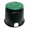 NDS - 111BC - STD 10" Round Box And Overlapping Lid, Green Lid/Black Body