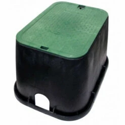 NDS - 113BC - STD 14"x19"x12" Box And Overlapping Lid, Green Lid/ Black Body