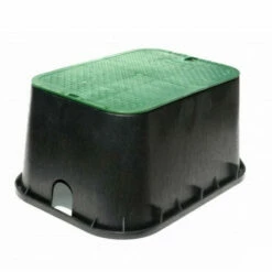 NDS - 117BC - STD 13"x20"x12" Box And Overlapping Lid, Green Lid/Black Body