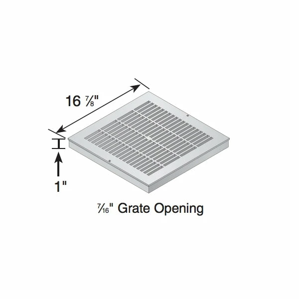 NDS - 1810 - 18" Sq Grate Gray 2 NDS - 1810 - 18" Sq Grate Gray - Image 2