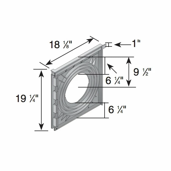 NDS - 1822 - 18 X 18" Basin Side-6" Opening 2 NDS - 1822 - 18 X 18" Basin Side-6" Opening - Image 2