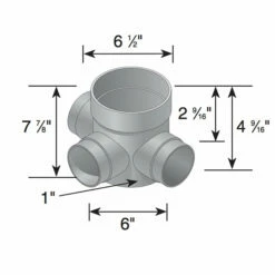 NDS - 350 - 4 Way 3 & 4" Outlet