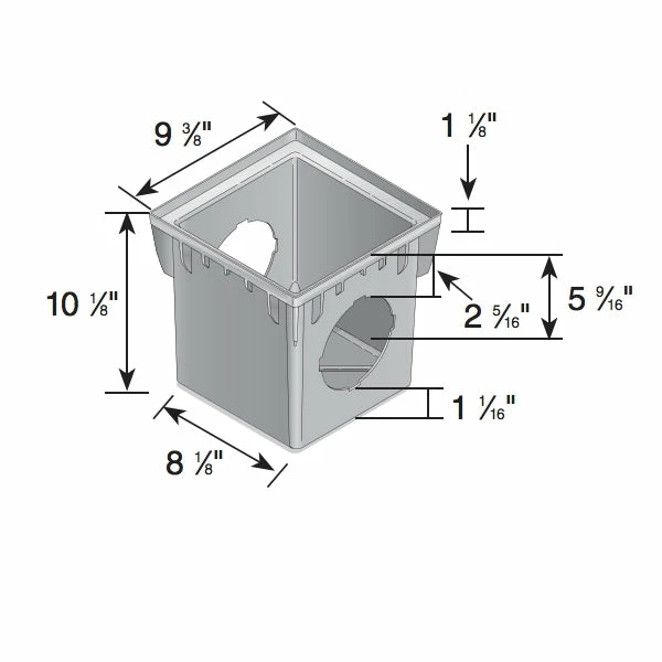 NDS - 900-4 - 9 X 9" Catch Basins-4 Openings 2 NDS - 900-4 - 9 X 9" Catch Basins-4 Openings - Image 2