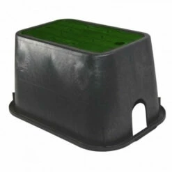 NDS - D1000-SG - RES 10"x15"x10" Box And Drop-In Lid, Green Lid/Black Body